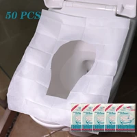 50pcspack disposable toilet seat paper covers mat pad for travel camping bathroom sanitary travel biodegradable hygienic