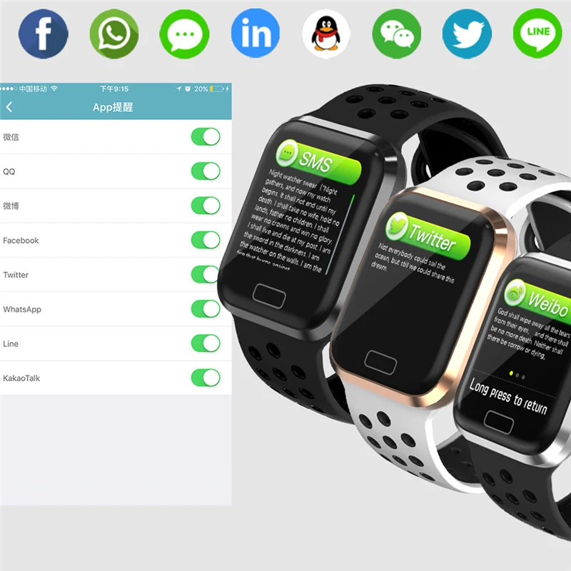 GEJIAN модные часы Smart Watch приборы для измерения артериального давления рабочей