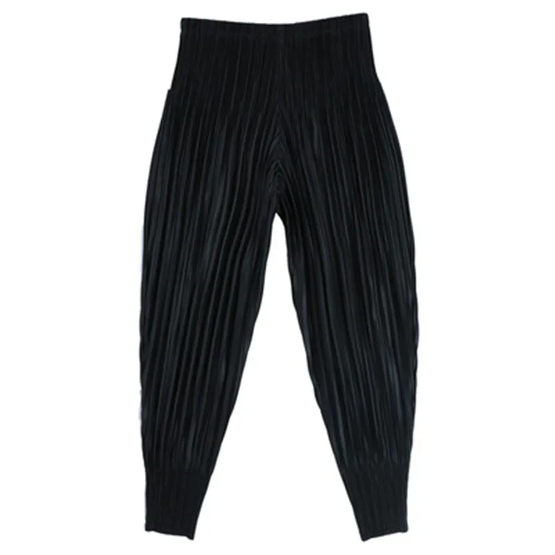 

Miyake fold women's casual harem pants summer and autumn carrot pants solid color all-match bloomers nine-point pants pants