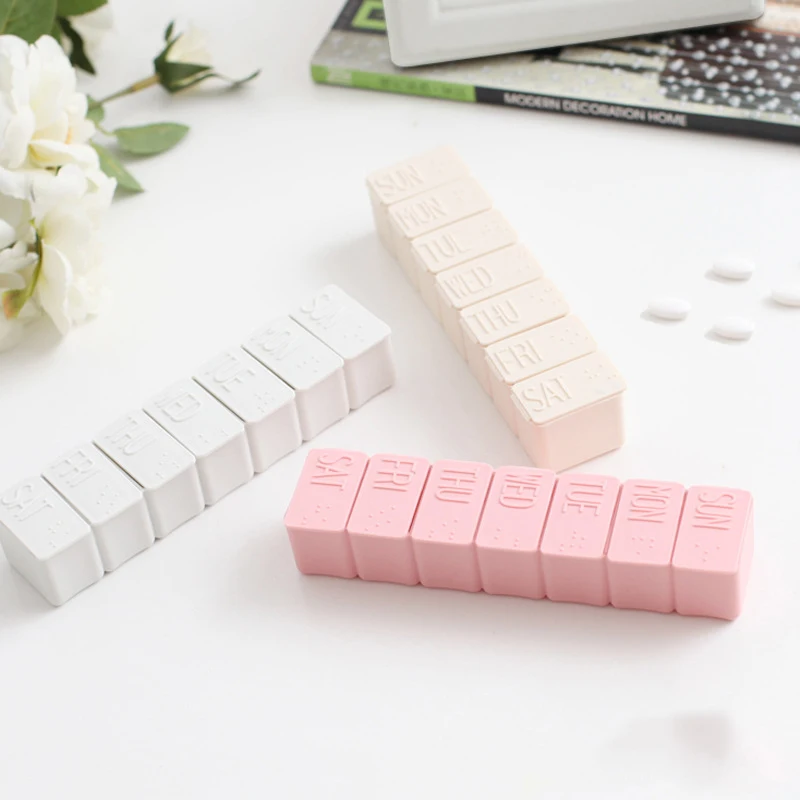 7 дней на неделю контейнер для таблеток органайзер лекарств хранения ячеек | Дом и