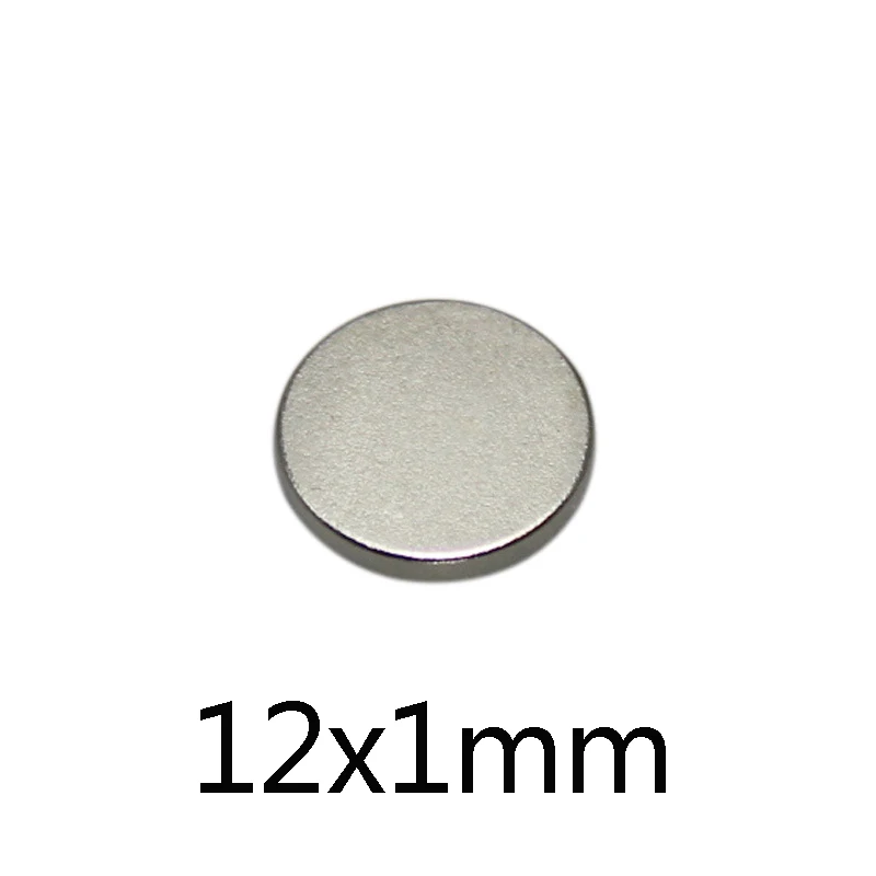 

20/50/100pcs 12x1mm Thin Circular Powerful Magnets 12mmx1mm Neodymium Disc Magnet 12x1mm Permanent NdFeB Magnets 12*1mm N35