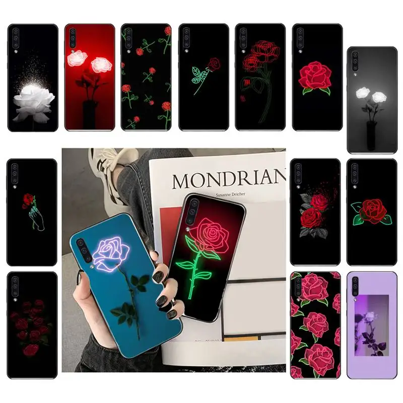 

Glowing rose in the dark Phone Case For Samsung A72 A52 A32 A41 A31 A50 A11 A12 A02 M31 A51 A70 A71 A21S A30 A20