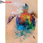 Huacan 5D алмазов картина нового квадратные Стразы черепаха мозаичная картина, выполненная в технике алмазной вышивки Животные модульная фотографии домашний декор