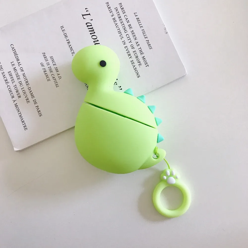 Милые 3D наушники Airpod Air Pods чехол мультфильм лосось динозавр Рыба для Airpods для Apple Air Pods защитный чехол для Earpods