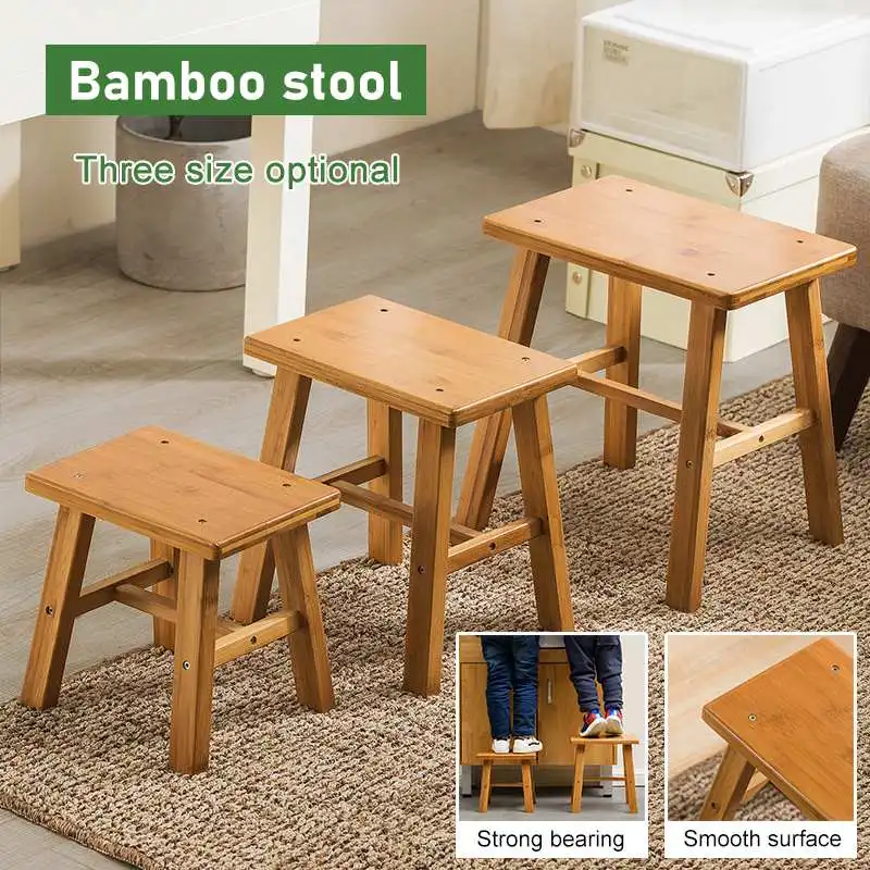 

S/M/L Bamboo Wood Shoe Bench Stool Living Room Home Furniture Ottoman Hallway Bench Sofa Tea Table Small Stool Chair