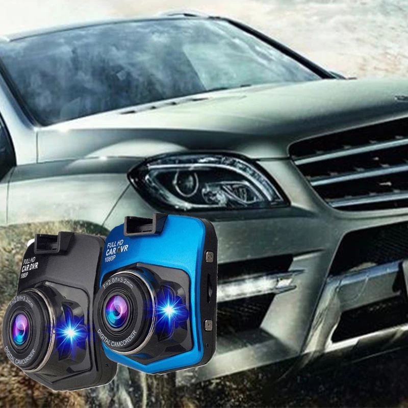 Автомобильный мини видеорегистратор с двумя объективами Full HD 1080p ночным видением