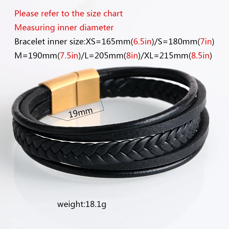 Mcllroy Модный черный коричневый браслет из натуральной кожи для мужчин