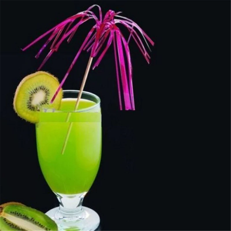 40 шт одноразовые напитки Коктейльные фрукты Радуга фейерверки палочки бумага
