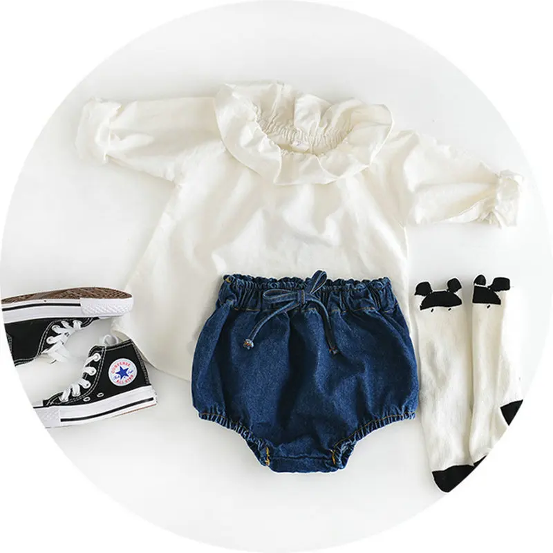 Джинсовые шорты для новорожденных девочек одежда джинсовые штаны шаровары