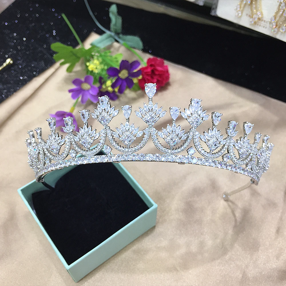 

TIRIM Crystal Bridal Tiara Crown Bride Headbands Women Girl Headpiece Prom Hair Ornaments Wedding Head Jewelry Accessories