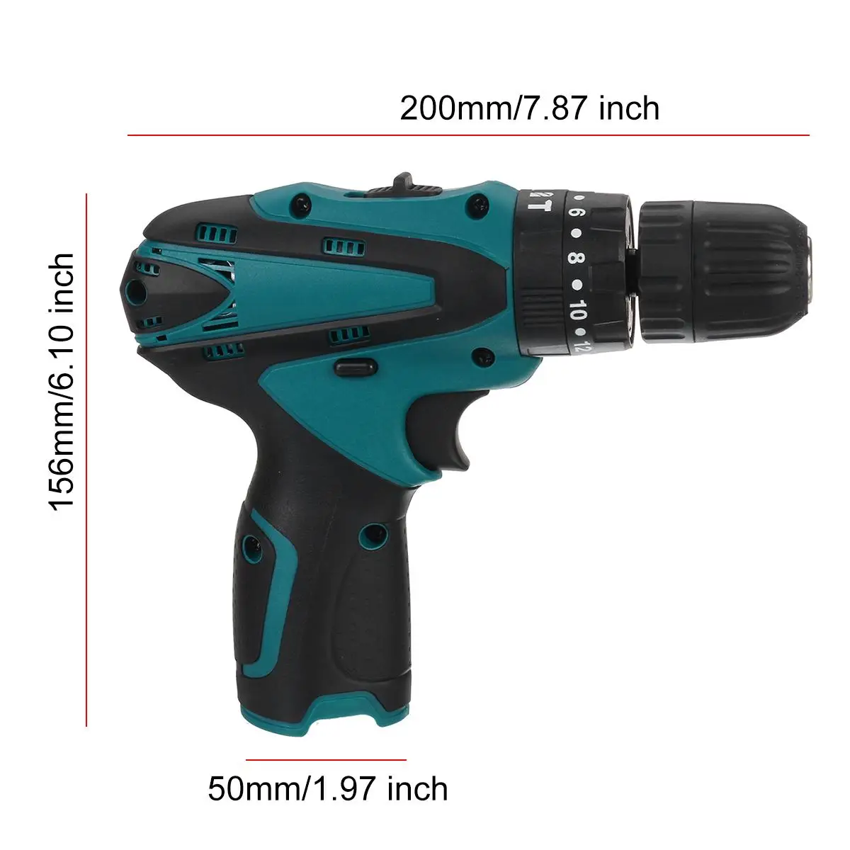 

3 in 1 5000RPM Cordless Hand Electric Drill Screwdriver 24-45N/M 18+3 Torque Impact Drill for 10.8V Makita with 50pcs Nails