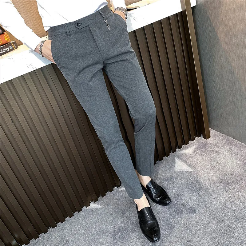 Серые мужские официальные жилеты в комплекте со штанами Цвет жилет Slim Fit