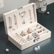 Hot Sale Jewelry Storage Box Portable Travel Earrings Necklace Ring Holder Organizer Display for Women girls gift