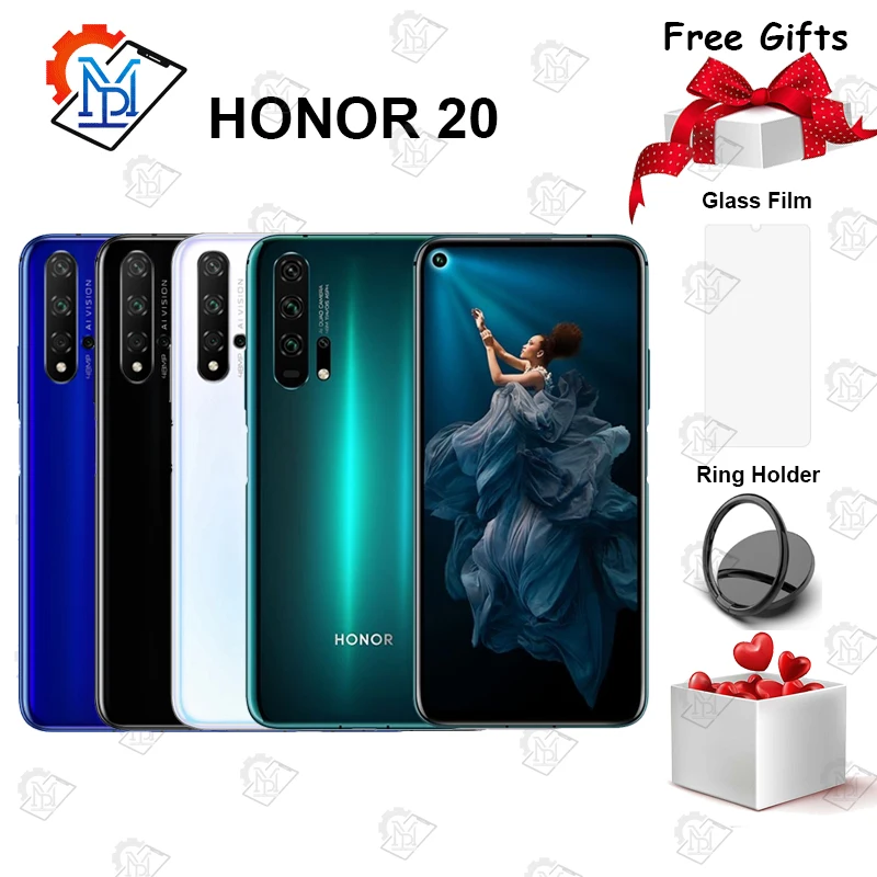Оригинальный HONOR 20 мобильный телефон 6 26 дюймов Kirin 980 Восьмиядерный 8 Гб 256