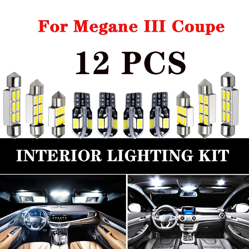 Светодиодная лампа для чтения салона автомобиля 100% белый свет без ошибок Renault Megane