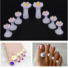 8 шт. мягкий силиконовый разделитель для пальцев ног разделитель для ноги разделитель для пальцев ногтей DIY педикюр Dasiy Цветок Жемчужный разделитель инструменты для ухода за ногами