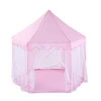 childrens tent princess castle hexagon net yarn ocean ball pool play room mosquito net baby toy house tents for kids foldable