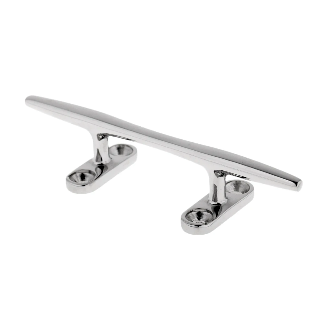 

2pieces Stainless Steel Marine Boat Yacht Deck Dock Sleek Line Rope Cleat 5"