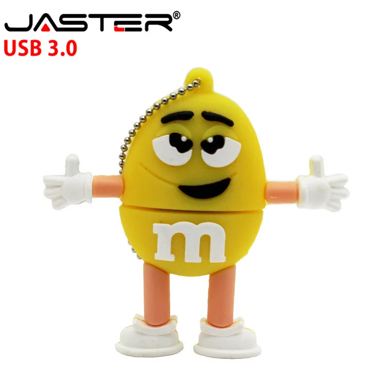 JASTER USB 3,0 милый мультяшный M& m's Chocolate M Bean 4 ГБ/8 ГБ/16 ГБ/32 ГБ/64 ГБ флеш-накопитель USB флешка карта памяти U диск