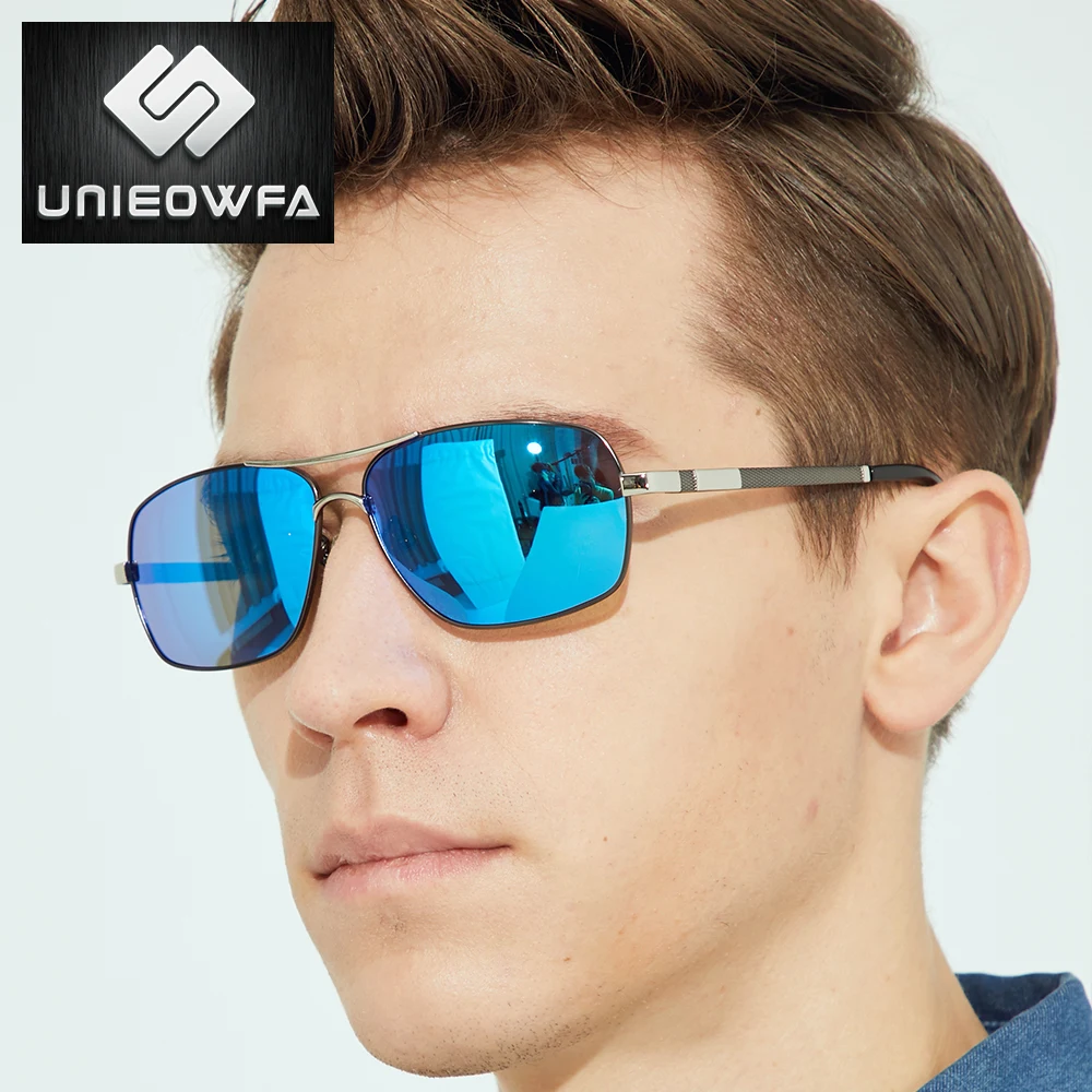 Очки солнцезащитные Мужские поляризационные фотохромные квадратные из сплава