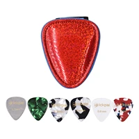 coloful guitar picks holder case bag with 6pcs celluloid guitar picks string instrument accessories guitar accessories parts