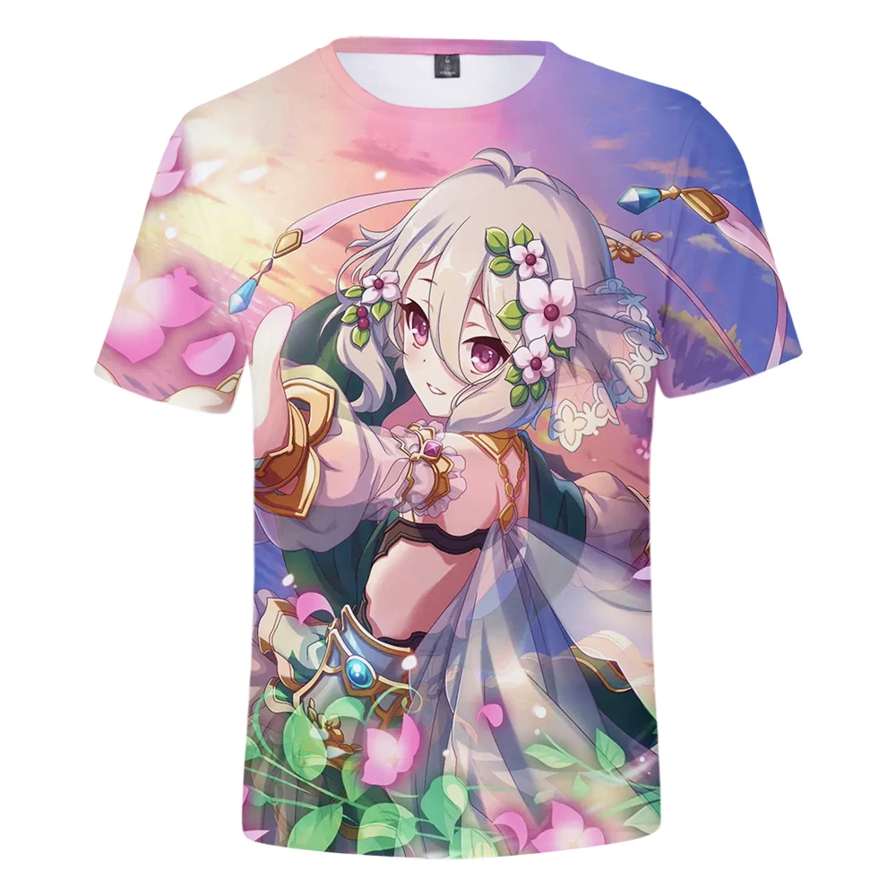 Новинка футболка с короткими рукавами японским мультяшным 3D принтом новая тренд