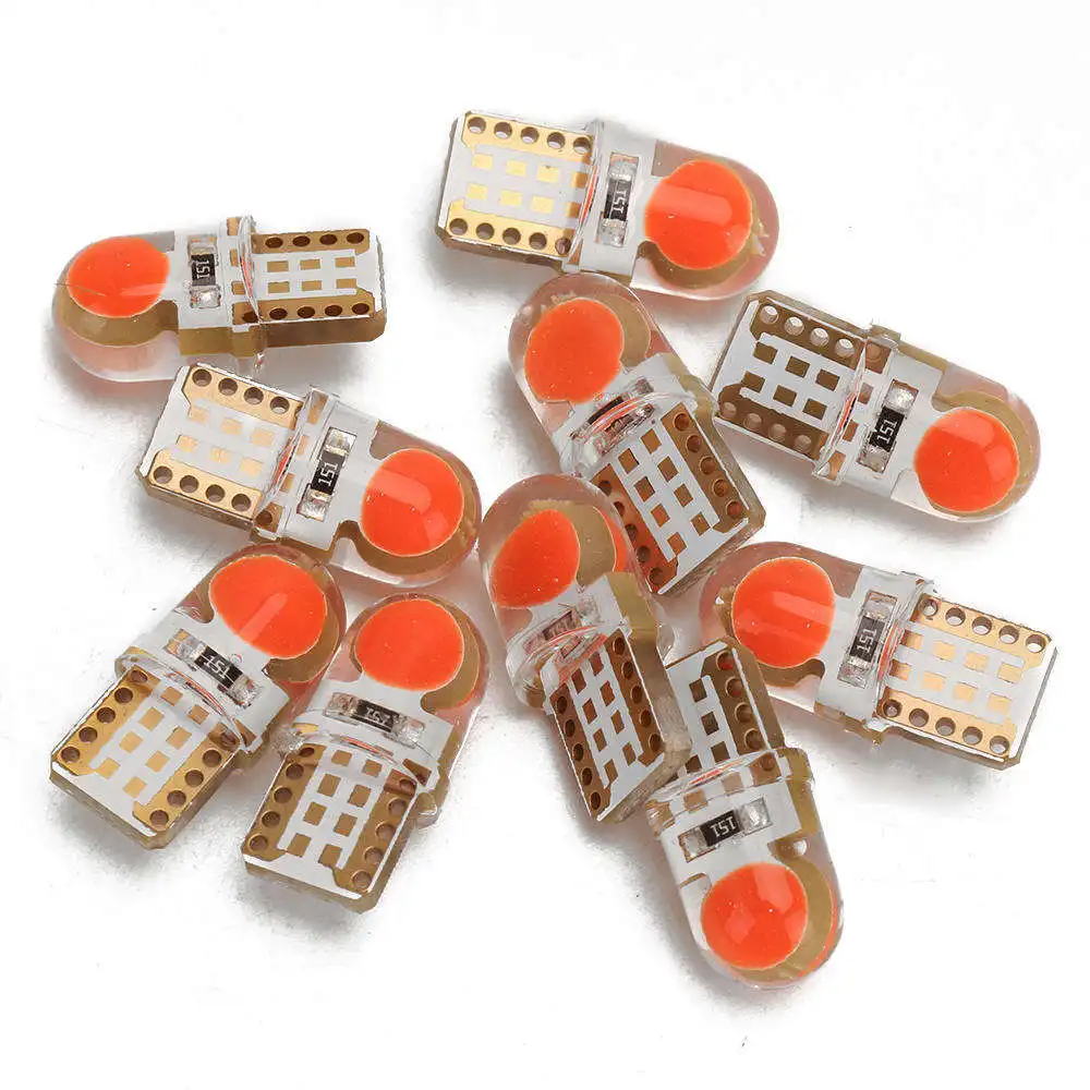

10PCS T10 COB LED Car Wedge Parking Lights Side Door Bulb Instrument Lamp Auto License Plate Light Car Replacement Bulb