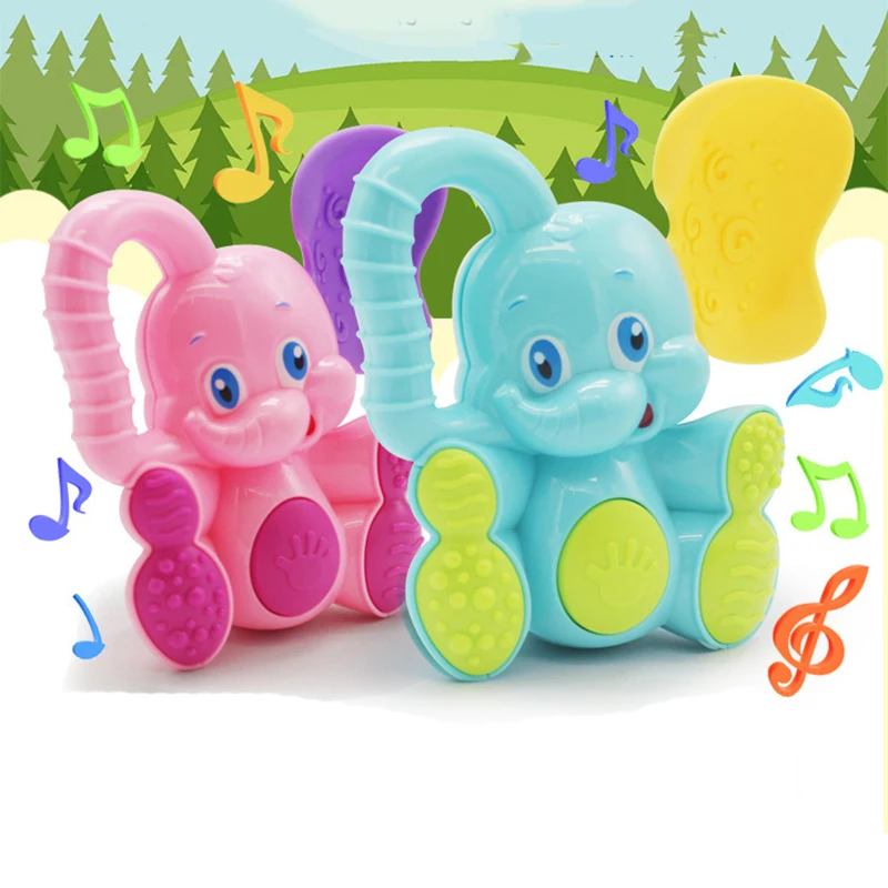 1 шт. детские погремушки в виде слона оленя развивающие игрушки для новорожденных