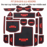 cup mat door gate slot cushion non slip latex mats automobile interior decoration for 2018 2019 jeep wrangler jlu 4 doors