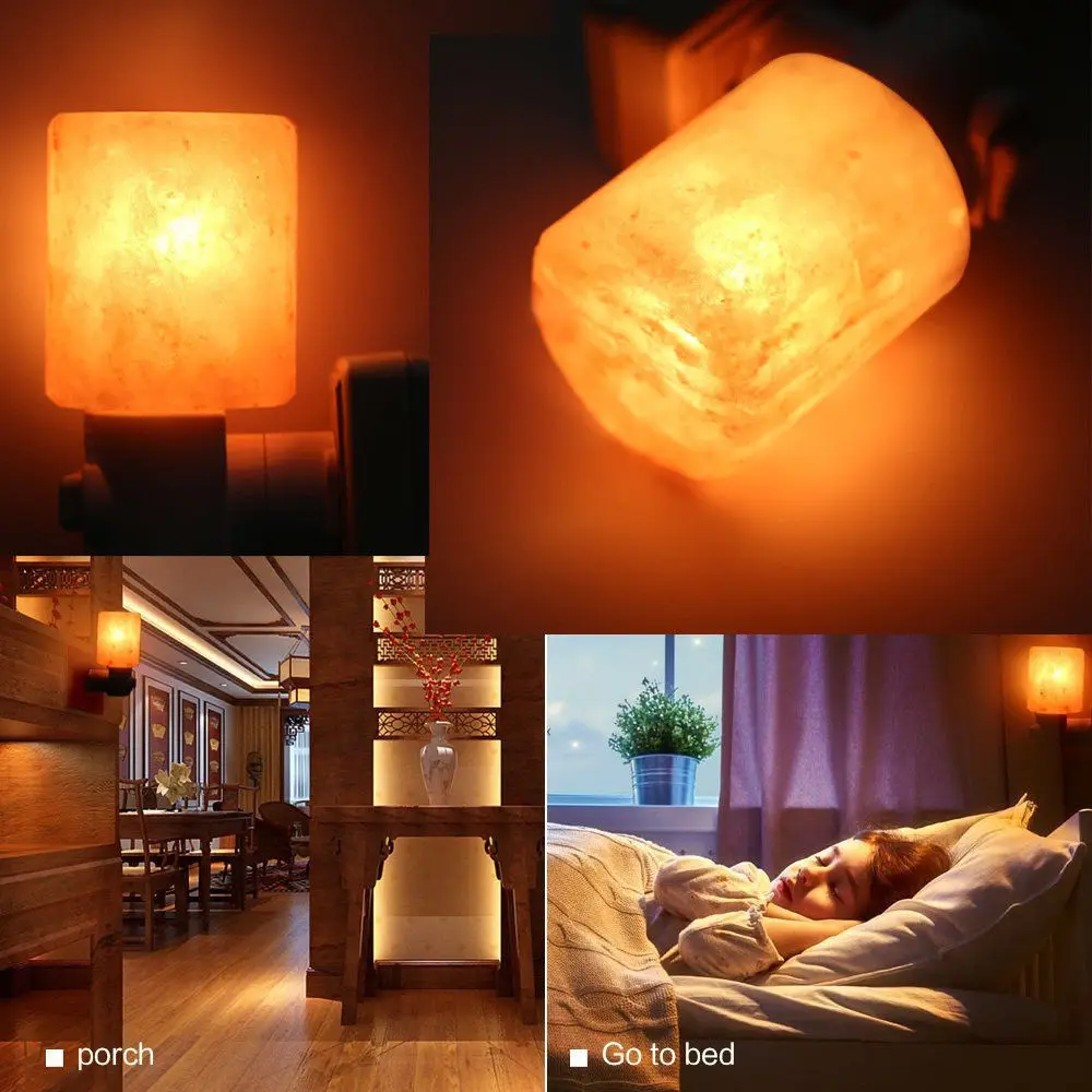 

Small Wall Lamp Exquisite Cylinder Natural Rock Salt Himalayan Salt Lamp Amber