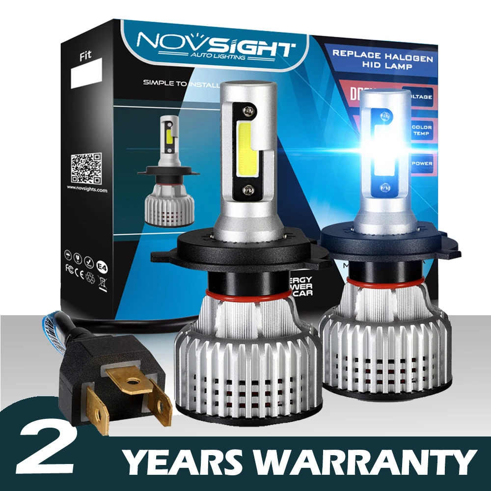 Лампа светодиодная NOVSIGHT 6500 лм H7 H4 H8 H9 H11 H13 72 Вт 9005 к|Передние LED-фары для авто| |