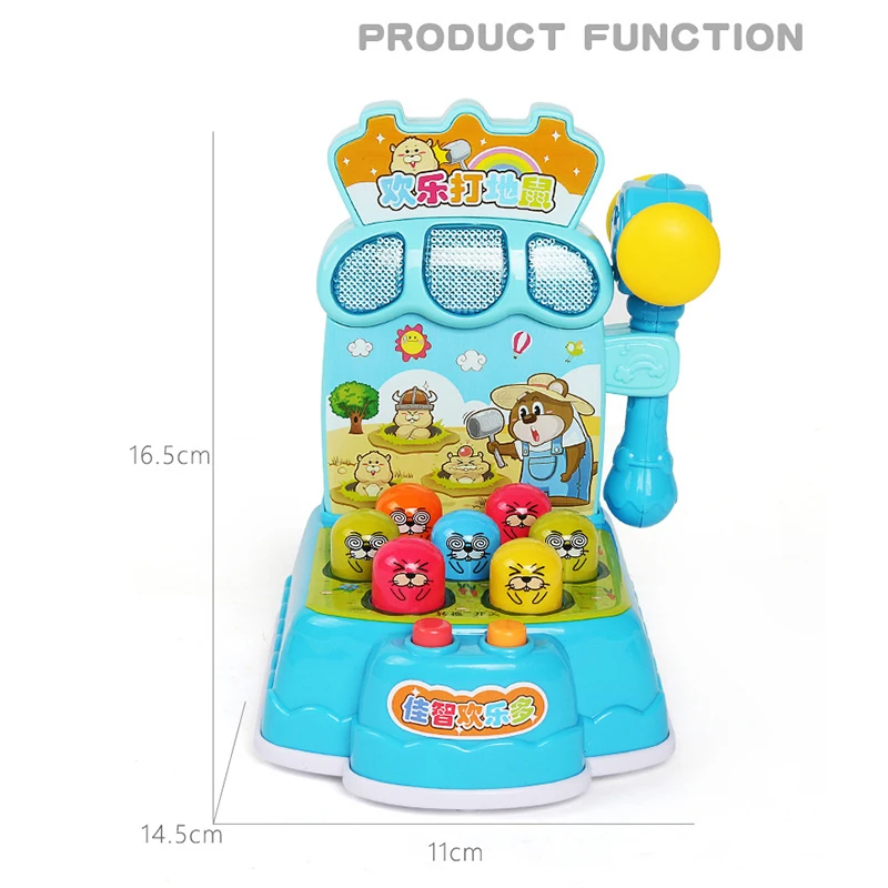 

Kids Vocal Toys Baby Toys Play Knock Hit Hamster Insect Game Educational Musical Instruments For Children New1