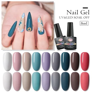 8 мл Матовый верхний слой цветной УФ-гель для ногтей для маникюра Полупостоянный светодиодный Гель-лак отмачиваемый гель для дизайна ногтей