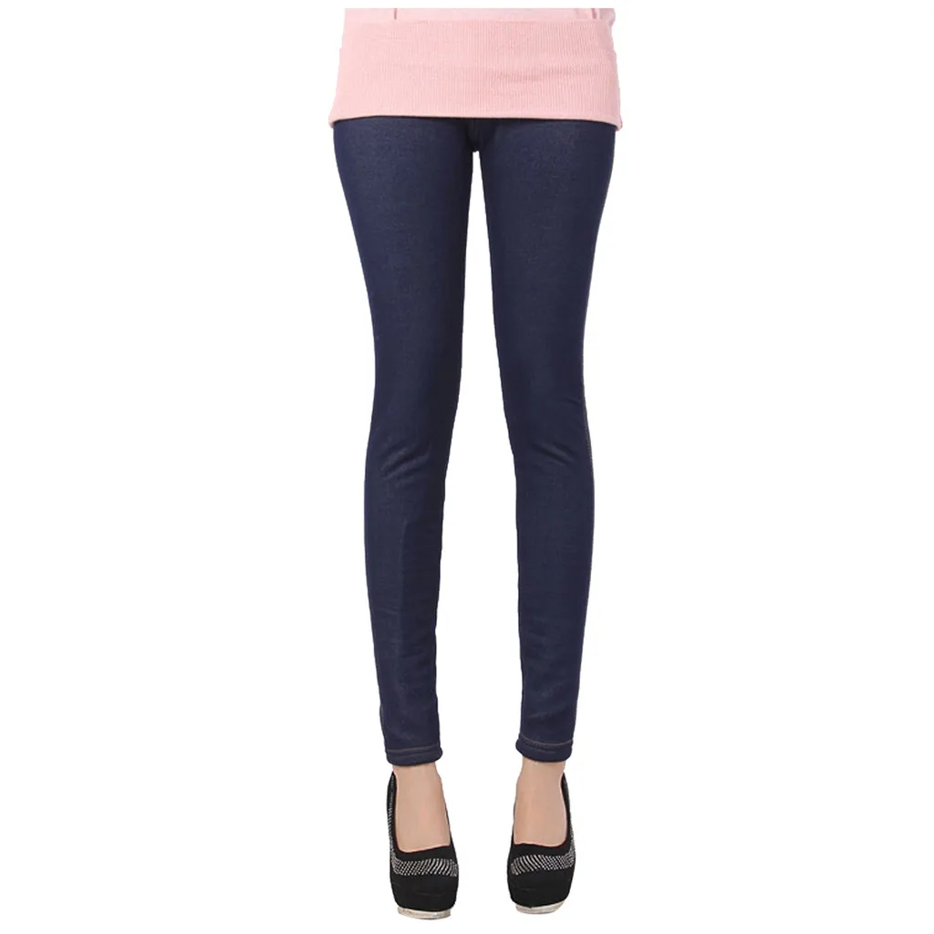 

Winter Plus Size Leggings Women jeans Jegging Plus Velvet Pencil Pants Stretch Slim Thicken Leggings Ladies warm Denim Trouser