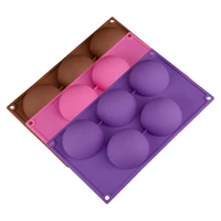 5 cups semi round shape silicone mold half ball chocolate pudding jelly ice mould cake baking tool