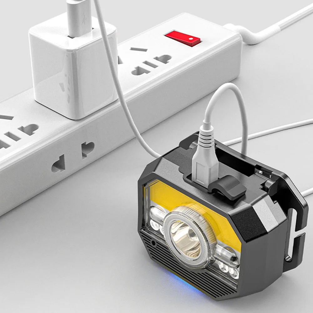 Pаспродажа Портативный USB Перезаряжаемые светодиодный налобный фонарь для рыбалки головной светильник фонарь для охоты налобный фонарь кемпинг фары ...
