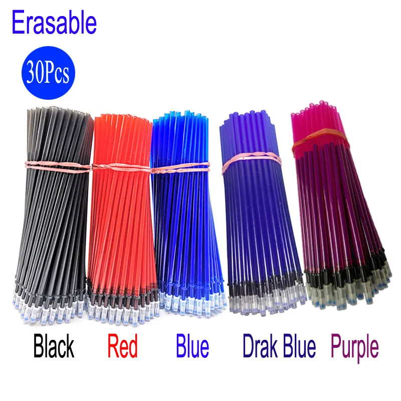 30 шт./компл. 0 5 мм гелевая ручка стержень со стираемыми чернилами Волшебная