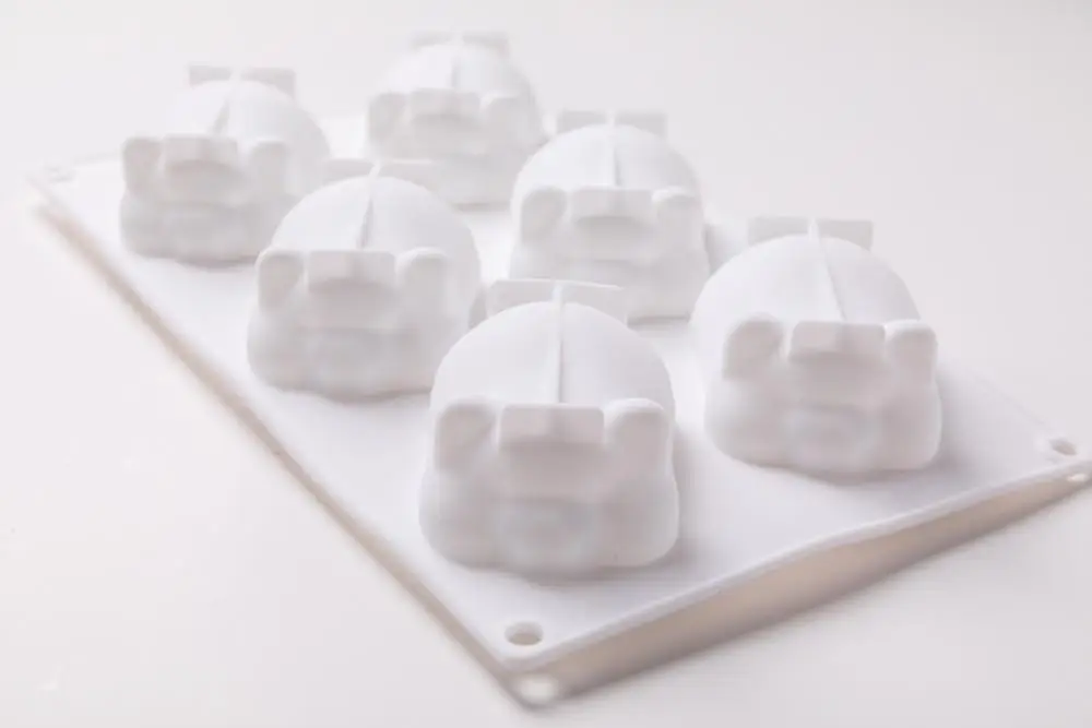 6 Piggy Large Silicone Mousse 1PC 3D Candy Ice Mold White Square Cake Dessert Baking tools Kitchen Gadgets DIY | Дом и сад