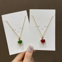 korean fashion light luxury fox pendant necklace all match personality womens neck chain jewelry birthday gift for friends