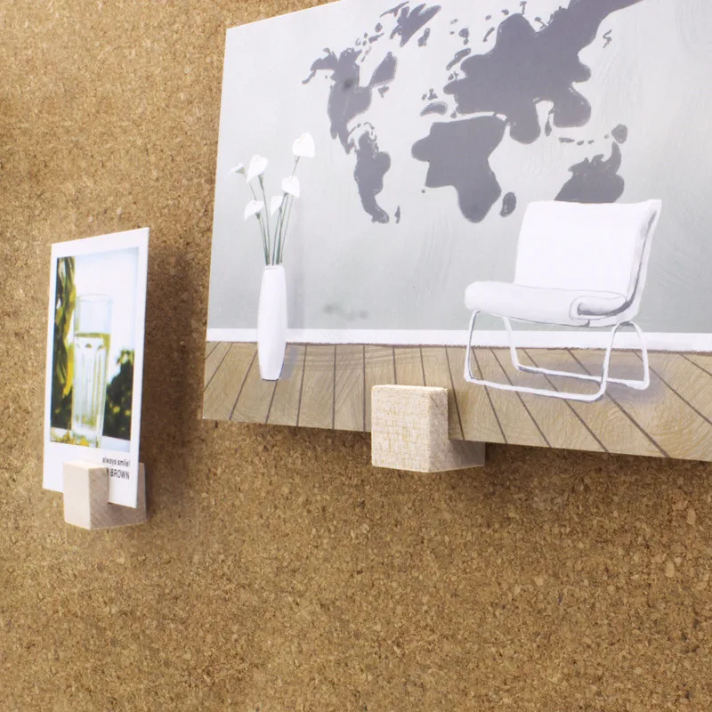 5 шт. квадратные деревянные штифты пробковая доска декоративные для большого