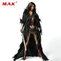 16 female clothes gal gadot black cloak long coat fit 12 female action figure body