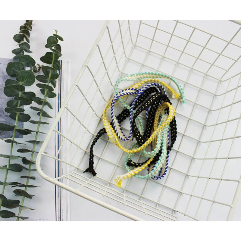 Плетеные шнуры длиной 1 см золотистые плетеные хлопковые шириной 10 мм аксессуары