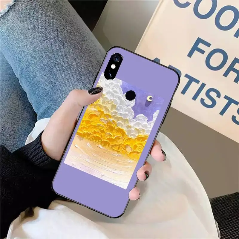 

three-dimensional art oil painting pattern Phone Case For Xiaomi Redmi note 7 8 9 t max3 s 10 pro lite funda shell coque cover