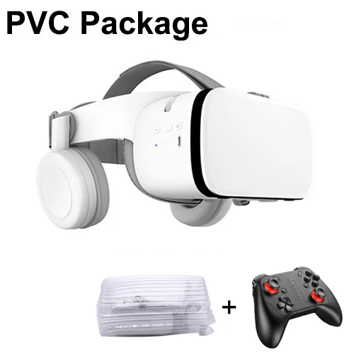 With Mocute 053 Bobovr Z6 3D vr Очки виртуальной реальности иммерсивная VR беспроводная гарнитура c Bluetooth смартфоны 3d картон с контроллером - Цвет: With Mocute 053