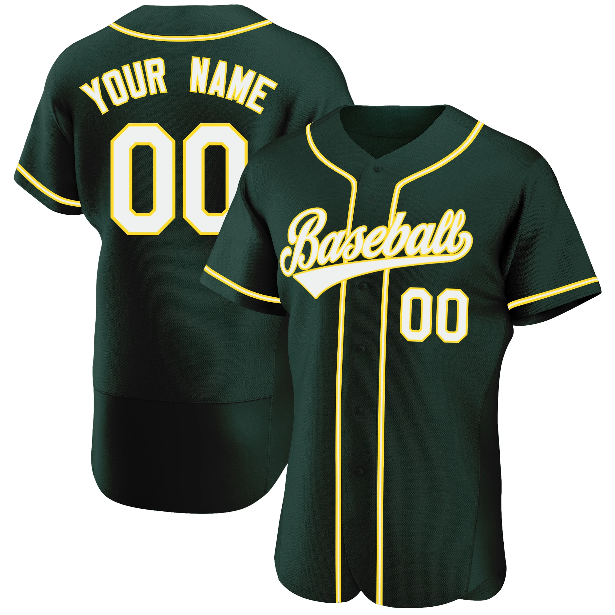 Custom Baseball Jersey Print Team Name/Number Breathable Soft Casual/Athletic Sleeve Sportswear for Men/Lady/Kids Any Colour