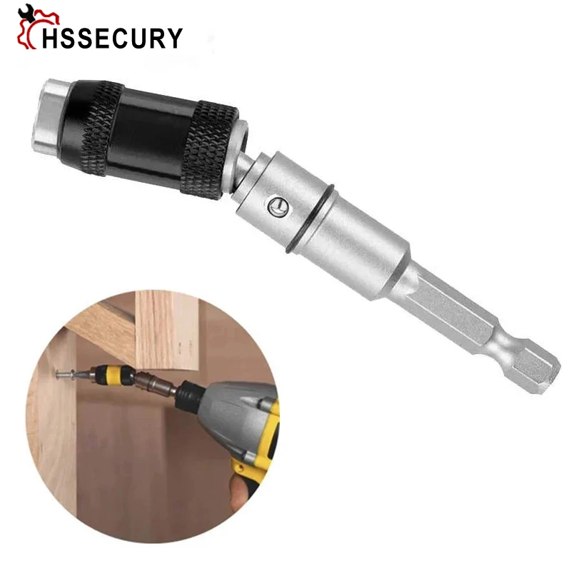 

Black Silver Magnetic Screw Drill Tip Drill Screw Tool Durable Locking Bit Quick Change Holder Drive Guide Drill Bit Extensions