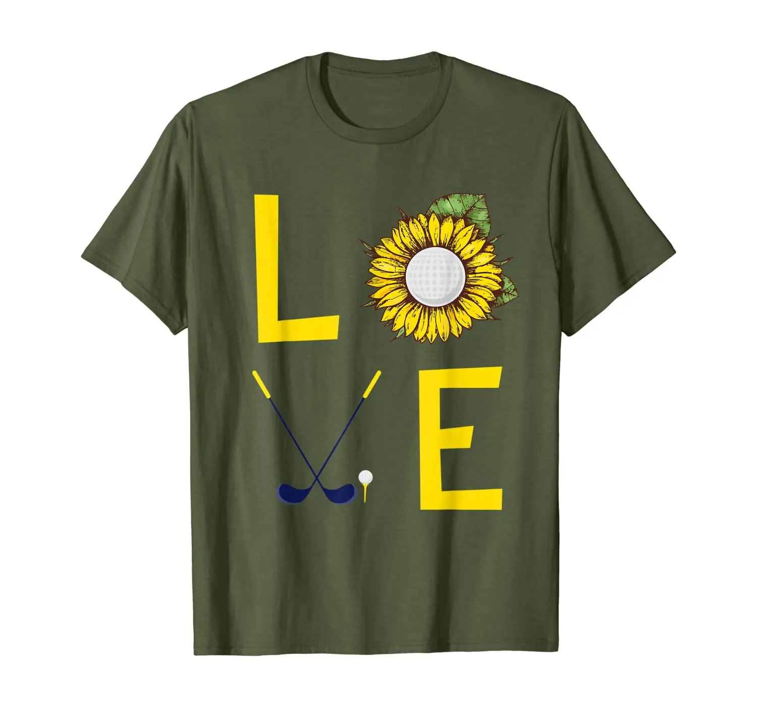 

Love Golf sport Hippe Sunflower Tshirt For Women Men