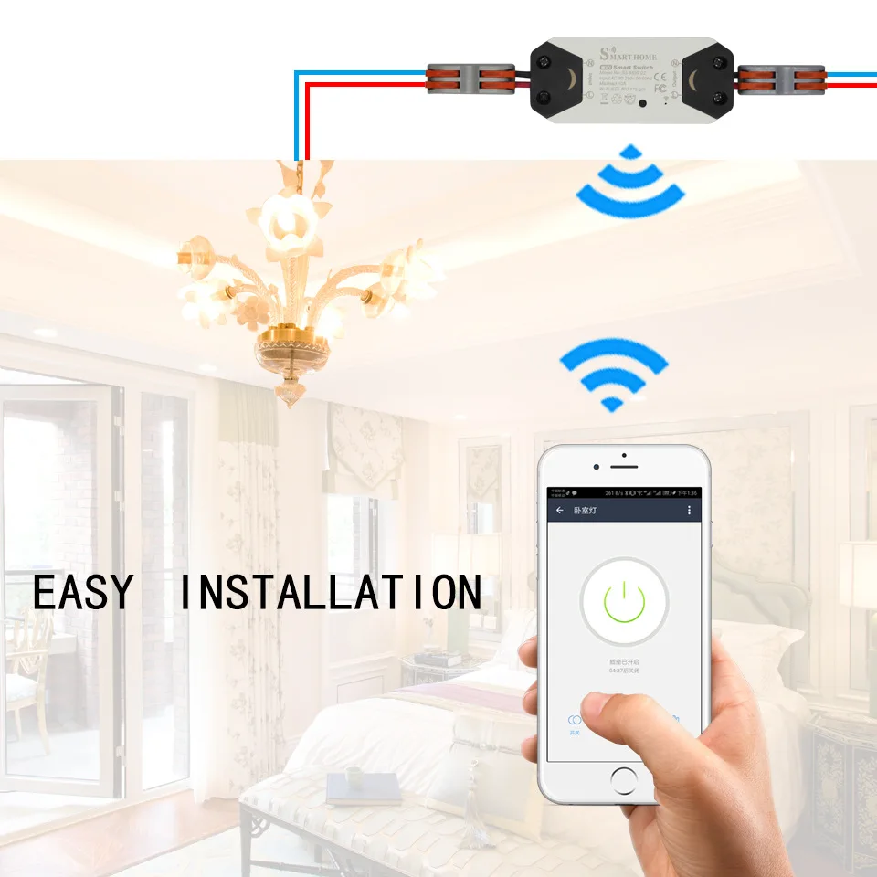 DIY wifi переключатель умный выключатель wifi базовый DIY переключатель домашней автоматизации google home совместимый Alexa совместимый, приложение Smart life sup