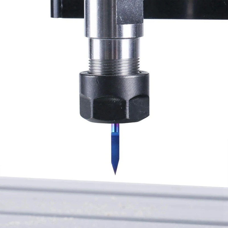 

10Pcs CNC Solid Carbide Engraving Bits Milling Cutter Woodwork Set 3.175mm Shank Router Bits for Carving Wood Tools