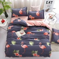tropical plants flamingo girl boy bed cover set duvet cover adult child bed sheet and pillowcases comforter bedding set 61079